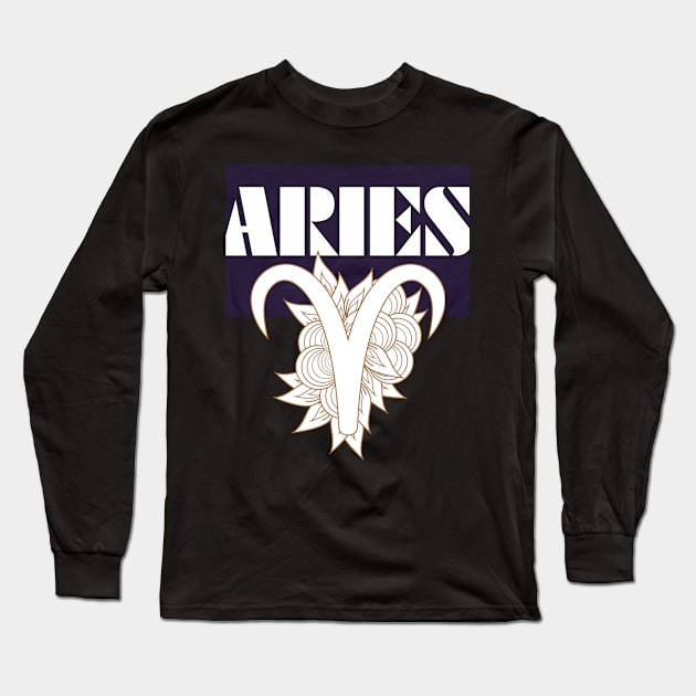 Aries Long Sleeve T-Shirt by pkr
